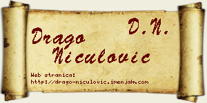 Drago Niculović vizit kartica